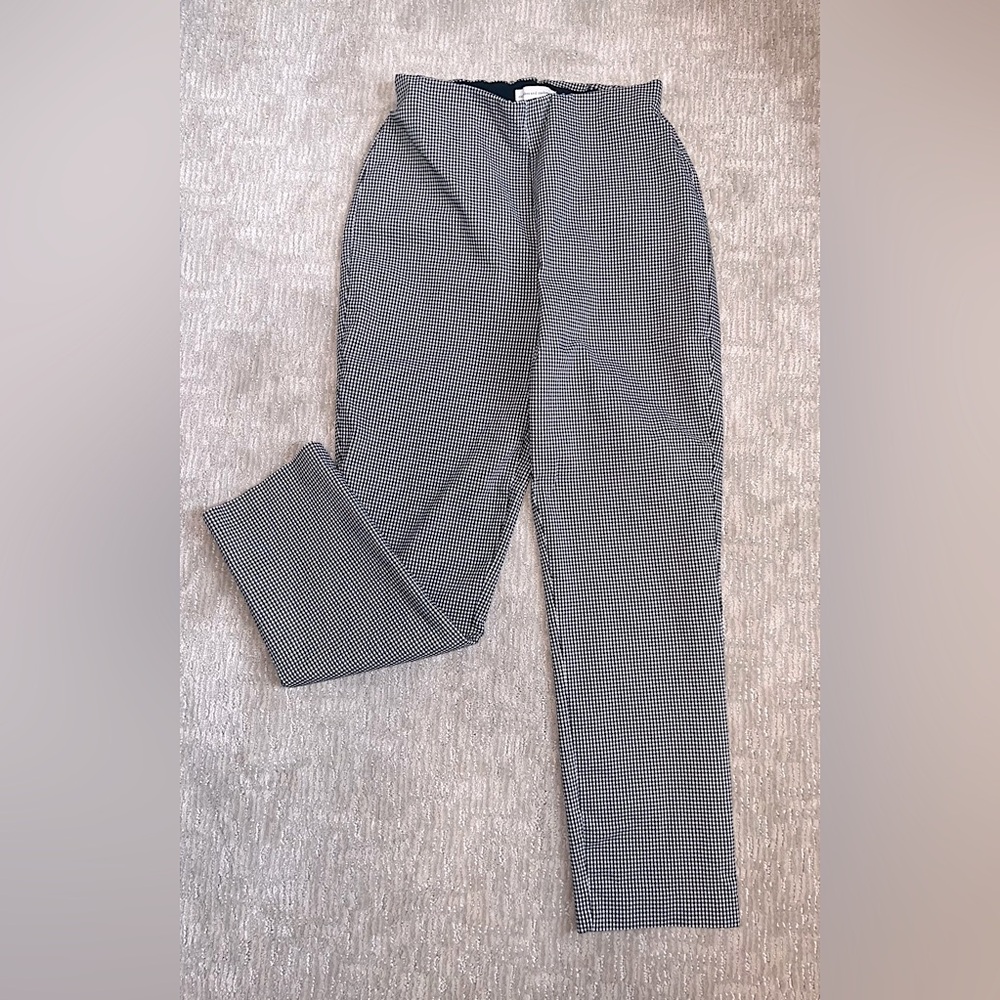 Black & White Checkered High-Waist Pants, H&M Size 6